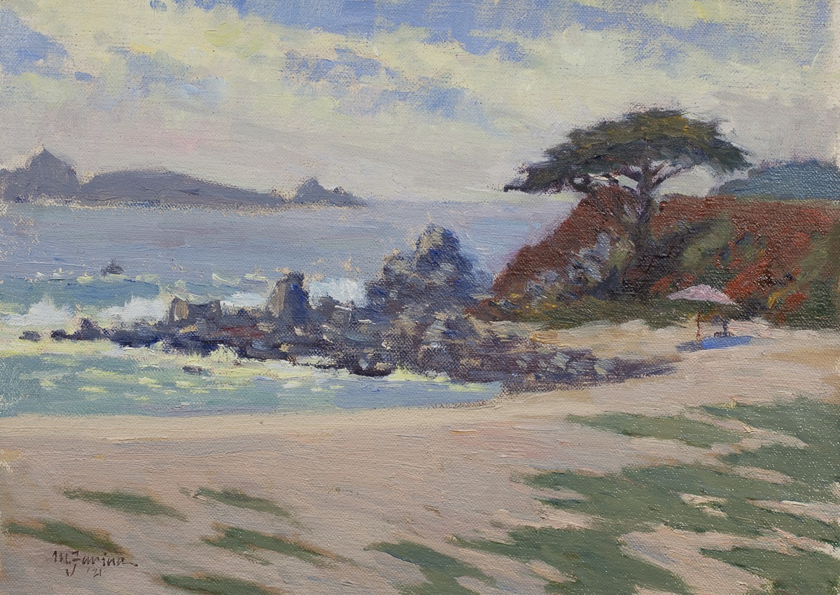 Stewartâ€™s Cove-Carmel Point, a painting by Mark Farina (no, not that Mark Farina)